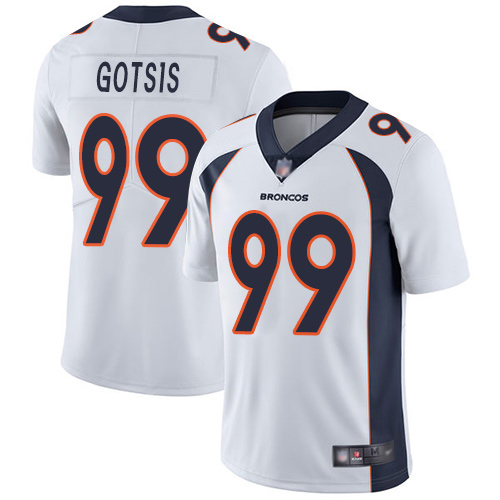Men Denver Broncos #99 Adam Gotsis White Vapor Untouchable Limited Player Football NFL Jersey->women nfl jersey->Women Jersey